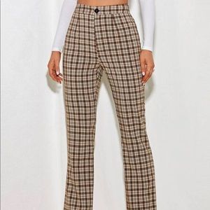 NWOT Straight Leg Plaid Pants